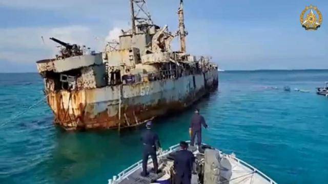 拉脱维亚vs塞尔维亚_24艘中国舰船列阵仁爱礁拉脱维亚vs塞尔维亚，菲方断粮112天后，成功完成补给！